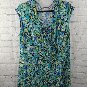 Dressbarn sleeveless wrap dress